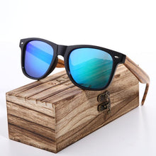 将图片加载到图库查看器，Luxury Handmade Polarized Handmade Bamboo Wood Universal Sunglasses In Zebra Wood Style  Vintage Wooden Frame Male Driving Sun Glasses Shades Gafas With Box and UV400Protection
