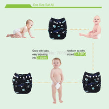 将图片加载到图库查看器，ModernLuxury Printed Baby Cloth Diaper Reusable Cloth Nappy Snap Adjustable Pocket Diaper Nappies For Baby Kids
