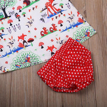 将图片加载到图库查看器，Summer Baby Girl Clothes Toddler Floral Headband Cartoon Dress Dot Shorts Outfits Clothes set 0-24M For Baby Girls  With Bow
