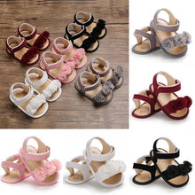将图片加载到图库查看器，Princess Cute Baby Girls Newborn Infant Floral Sandals Soft Crib Walkers Breathable Shoes Best Baby Gift
