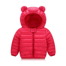 将图片加载到图库查看器，Winter Padded Jacket For Baby Boys Girls  Kids Warm Outerwear Coat For Baby Jacket Newborn Clothes With Bear Ears Design
