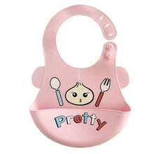 Load image into Gallery viewer, Bibs Waterproof Silicone Feeding Baby Saliva Towel Newborn Cartoon Aprons Baby Bibs Adjustable
