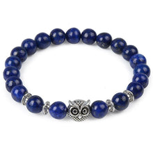 将图片加载到图库查看器，Modern Leopard Tiger Eye Lion Head Elegant Bracelet Owl Buddha Bead Luxury Bracelets Bangles Skull Charm Natural Stone Bracelet Yoga Jewelry For Men And Women
