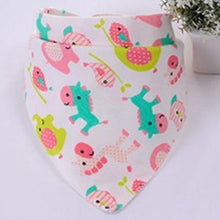 将图片加载到图库查看器，Cute Breathable Bibs Baby Feeding Cartoon Printing Super Absorbent Triangle Scarf Bib Cotton For Newborn Infant Girls And Boys
