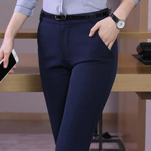 Load image into Gallery viewer, Naviu New Fashion Pantalones High Quality Women's Pants Formal Ropa Mujer Slim Style Straight Bottom
