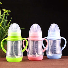 将图片加载到图库查看器，Baby Safe Plastic BPA Free Anti-colic Baby Milk Water Juice Bottle with Straw for Infant Feeding For Kids
