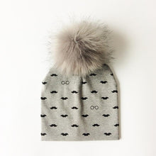 Load image into Gallery viewer, Luxury Modern Unique Toddler Boys and Girls Cartoon Printing Cotton Pompom Cap For Baby Beanie Hat With Pompon For Kids
