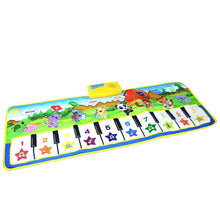 将图片加载到图库查看器，Animals Musical Mat Carpet with 10 Keys Record Function Animal Sounds Play Touch Piano Educational Toys For Kids
