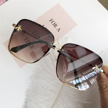 将图片加载到图库查看器，Popular brand  Oversize Square Sunglasses For Women and Ladies  Luxury Driving Superstar  Designer Sunglasses With Shades and Gradient Glasses With  UV400 Protection
