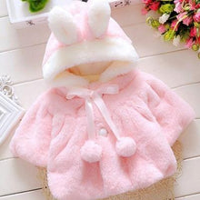 Load image into Gallery viewer, Luxury High Quality Baby Girls Coat Winter Spring Baby Girls Princess Coat Jacket Rabbit Ear Hoodie Casual Outerwear for Baby girl
