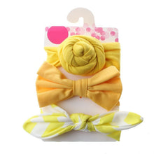 Load image into Gallery viewer, Modern 3PCS Set Floral Bows Baby Headband Dot Bowknot Cotton Hair Band Girls Hair Accessories For Girls
