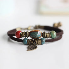 Load image into Gallery viewer, National Wind Restoring Ancient Ways Is The High Temperature Glaze Ceramic Handmade Trinkets Women's Fashion  Bracelets #1077
