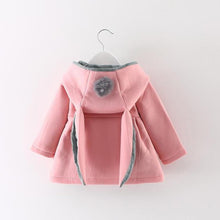 Load image into Gallery viewer, Newborn Girls Coat Autumn Spring Jacket Rabbit long Ear Hoodies Cotton Outerwear Children Clothes
