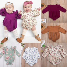 将图片加载到图库查看器，Toddler Infant Newborn Baby Girls Kids Long Butterfly Sleeve Romper Outfits Playsuit Jumpsuit
