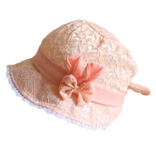 将图片加载到图库查看器，Baby Girl Summer Outdoor Beach Floral  Lovely Lace Princess  Bucket Sun Hat For Girls
