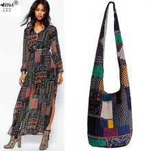 Load image into Gallery viewer, Vintage Hippy Hippie Bohemian Bag Women Shoulder Crossbody Bags Cotton Women's Handbags Books School Travel Bucket Bag
