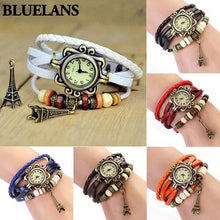 Load image into Gallery viewer, 2018 New Beautiful Girl Lady Hot Vintage Women's Eiffel Tower Quartz Leather Bracelet Wrist Watch  1GOR 6T45 C2K5W
