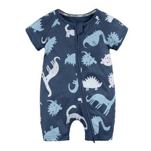 将图片加载到图库查看器，Modern Printed Newborn Baby Short Sleeved Cotton Jumpsuit Infant Cartoon Animal Costumes Clothing For Girls and Boys Kids
