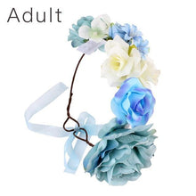 将图片加载到图库查看器，Luxury Handamde Mommy and Baby  Flower Headband Large Flower Crown Mother Kids Flowers  Headwear For Celebration

