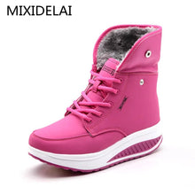 Load image into Gallery viewer, High Quality Waterproof Winter Women Boots Warm Plush Women's Snow Boots Outdoor Non-slip Sneakers Fur Platform Ankle Boots
