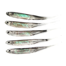 Load image into Gallery viewer, 5Pcs/lot Fishing Soft Bait 7CM 7.5CM 1.7G 2.3G 2.7G T Tail fish Fishing Lures Rainbow Color Sequin Swing Fishing Spinner Bait
