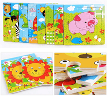 将图片加载到图库查看器，1 Pcs Animal Wooden Puzzles For Children In Wooden 3D Mosaic Puzzles Kids Educational Toys Design  For Baby Birthday Gifts
