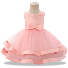 将图片加载到图库查看器，Luxury Modern Designer Toddler Baby Girl Infant Princess Lace Tutu Dress Baby Girl Wedding Dress Kids Party Dress
