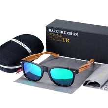 将图片加载到图库查看器，Luxury Handmade Polarized Handmade Bamboo Wood Universal Sunglasses In Zebra Wood Style  Vintage Wooden Frame Male Driving Sun Glasses Shades Gafas With Box and UV400Protection
