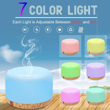 Load image into Gallery viewer, Air Humidifier Essential oil diffuser 300ML 500ML Ultrasonic Cool Mist Maker Fogger Humidifier LED Lamp Aroma Diffuser Electric  Aromatherapy Diffuser umidifier Aroma Essential Oil Diffuser with 4 Timers 2 Misting Modes Waterless Auto Off
