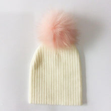 Load image into Gallery viewer, Trend New Winter Children Boy Girl Crochet Artificial Pompom Hat Knitted Toddler Kids Caps With Pompon Baby Beanie For Girls and Boys
