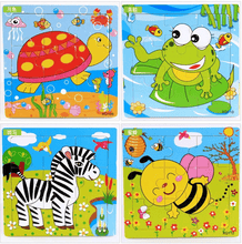 将图片加载到图库查看器，1 Pcs Animal Wooden Puzzles For Children In Wooden 3D Mosaic Puzzles Kids Educational Toys Design  For Baby Birthday Gifts
