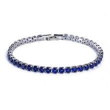 Load image into Gallery viewer, Luxury 4mm Diamond Shiny Elegant Cubic Zirconia Tennis Bracelets Iced Out Chain Crystal Wedding Bracelet For Women and Men In Modern Gold Silver and Colorful Design
