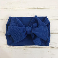 Load image into Gallery viewer, Modern Luxury Adjustable Big Bow Headwrap Baby Headband Top Knot Headbands, Over Sized Bow Hair Turban Newborn Head Band for Girls
