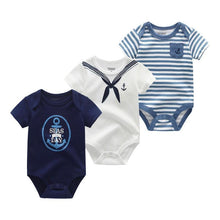 将图片加载到图库查看器，Modern 3PCS Baby Girl And Boy Newborn Boy Short Sleeve Baby Romper Jumpsuit Set For Boys and Girls
