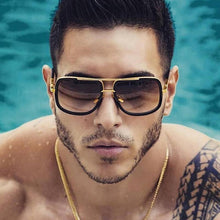Load image into Gallery viewer, Luxury Modern Oversized Men and Woman Unisex Luxury Polarized  Sunglasses  Square Retro Oculos de sol  Sunglasses With  UV400 Prozection and Gradient  Mirror Eyewear Glasses
