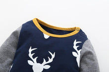 Load image into Gallery viewer, Baby Boy Rompers Long Sleeve Deer Head Infant Newborn Jumpsuit Outfits For Girls and Boys Pajamas
