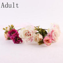 Load image into Gallery viewer, Luxury Modern Newborn Headband Flower Crown Mother Kids Matching Hair Band Accessories Flower Headband For Mother and Daughter

