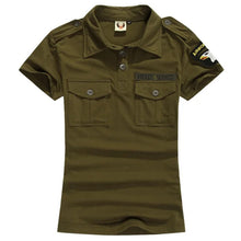 Load image into Gallery viewer, Military Uniform Army Green Cotton T-Shirts Women's Short Sleeve Summer Camouflage T shirt Casual Tops Big Size 4Xl 5Xl
