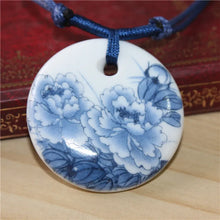Load image into Gallery viewer, Miredo jewelry wholesale ceramic retro style necklaces women's pendant artware rope chain boondoggle free shipping  #1119
