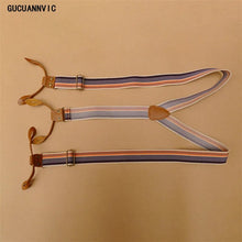 Load image into Gallery viewer, 3*100Cm Vintage Men's Suspenders Pants 6 Buckles Suspenders Men Adjustable Elasticity Strap Suspenders Women's Pants Braces Man
