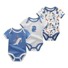 将图片加载到图库查看器，Modern 3PCS Baby Girl And Boy Newborn Boy Short Sleeve Baby Romper Jumpsuit Set For Boys and Girls
