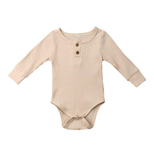Load image into Gallery viewer, Newborn Infant Baby Girl Boy Ribbed Bodysuit  Ruffle  Long Sleeve One-Pieces Solid Jumpsuit Outfits For Girls
