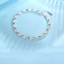 将图片加载到图库查看器，Top Quality Elegant 925 Sterling Silver Luxury Bracelets For Women Wedding Accessories Lady Fashion Zircon Geometric Bracelet Girl Gift
