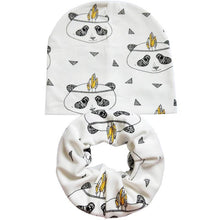 将图片加载到图库查看器，Modern Cartoon Cotton Baby Hat Winter Baby Girls Hat Newborn Boys Hats Kids Cap Scarf Set Children Beanies For Kids With Scarf
