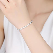 将图片加载到图库查看器，Top Quality Elegant 925 Sterling Silver Luxury Bracelets For Women Wedding Accessories Lady Fashion Zircon Geometric Bracelet Girl Gift
