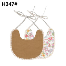 Load image into Gallery viewer, Handmade Luxury Floral Baby Bib Accessories Burp Cloths Newborn Baby Boy Girl Kids Cartoon Bibs 100% Cotton Linen Waterproof Saliva Bib For Kids
