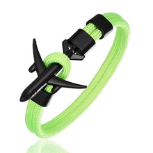将图片加载到图库查看器，Luxury Plane Bracelets For Men and Women Charm Survival Rope Chain Paracord Bracelet Metal Airplane Hooks Summer Style
