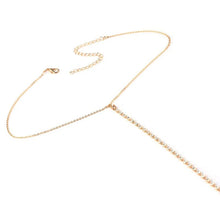 Load image into Gallery viewer, New Hot Women's Sexy Shiny Rhinestone Body Chains Ladies Copper Alloy Chest Chain Bikini Body Jewelry Necklace XR736
