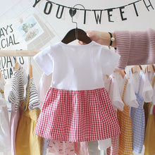 Load image into Gallery viewer, Retro Modern Baby Girl Clothing 0-3Y Casual Toddler Dress Plaid Fake Party Birthday Dress For Girls Between 6-24 Months
