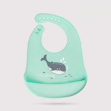 Load image into Gallery viewer, Bibs Waterproof Silicone Feeding Baby Saliva Towel Newborn Cartoon Aprons Baby Bibs Adjustable
